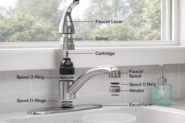 Faucet Parts Diagram: Anatomy, Cartridge, Valve & Leaks
