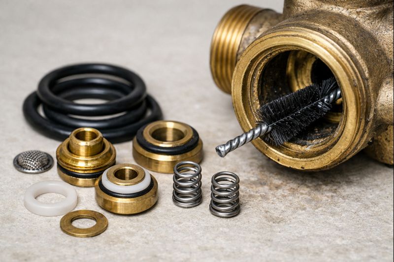 Replace O-rings, seats & springs