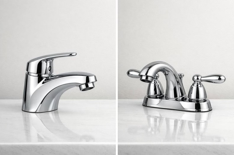 Single-handle vs double-handle faucets