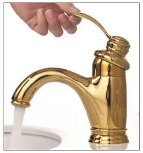 Antique Bathroom Sink Faucets Single Handle Brass Tap X4