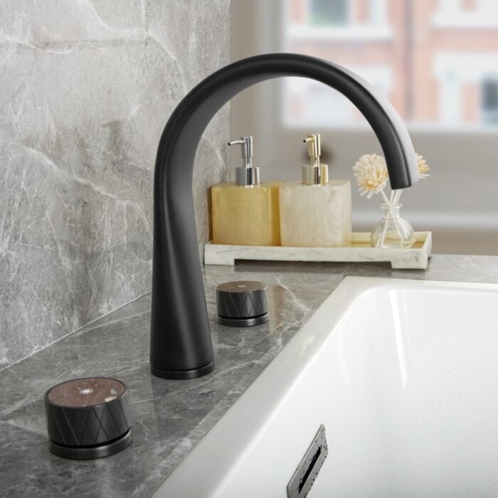 Bathroom Faucet Widespread Color-Changing LED Waterfall Tap