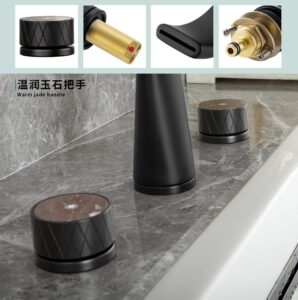 Bathroom Faucet Widespread Color Changing LED Waterfall Tap X3