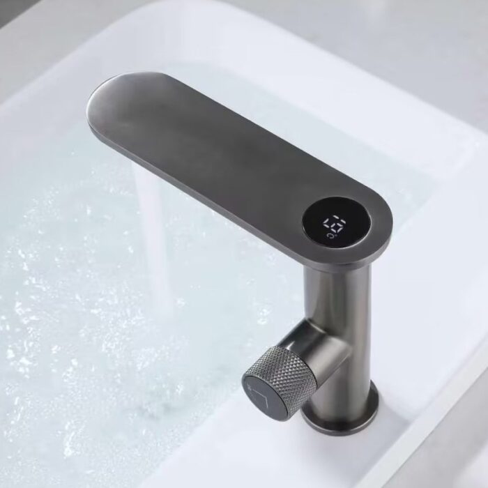 Bathroom Faucets Single Hole Digital Display Basin Tap