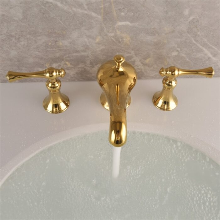 Bathroom Widespread Faucets Antique 2-Handle 3-hole Tap