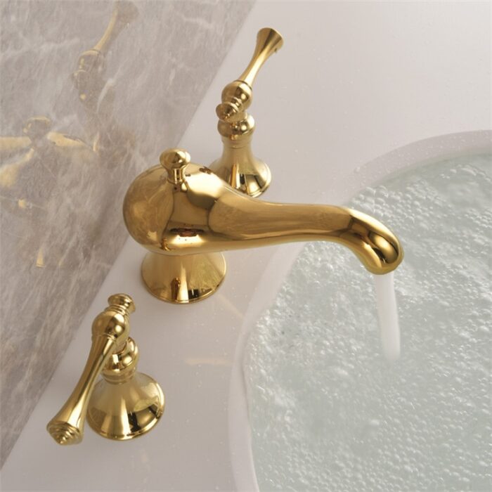 Bathroom Widespread Faucets Antique 2-Handle 3-hole Tap