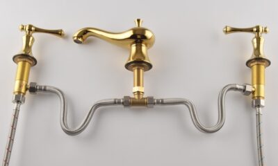 Bathroom Widespread Faucets Antique 2 Handle 3 hole Tap X4