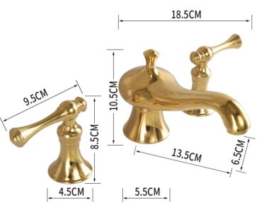 Bathroom Widespread Faucets Antique 2 Handle 3 hole Tap X6