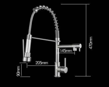 Torneira de cozinha de latão com mola e pulverizador 9 Brass Kitchen Faucet X9