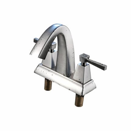 Sleek stainless steel kitchen faucet with modern design and durable construction for home and commercial use.