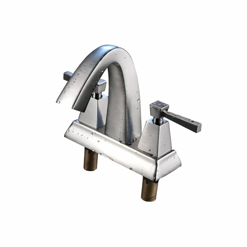 Sleek stainless steel kitchen faucet with modern design and durable construction for home and commercial use.
