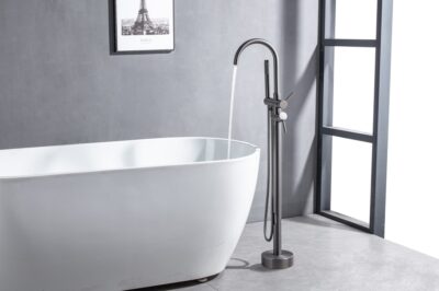 Floor Mount Tub Faucet with Showerhead Bathtub Tap X1