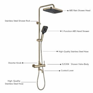Hand Held Shower and Showerhead Combo 3 Mode Shower Head X0