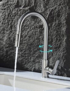 Kitchen Faucet Pull Out Sprayer with Swivel Spout X1