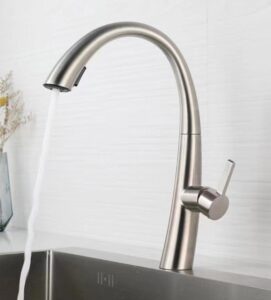 Kitchen Faucet Single Handle Pull Down Sprayer Black Gold X1