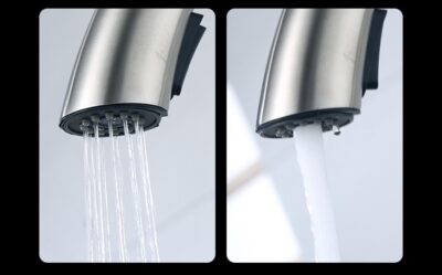 High-quality stainless steel kitchen faucet with adjustable water flow for modern homes.