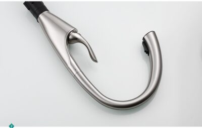 Sleek modern kitchen faucet with stainless steel finish for stylish and durable sink installation.