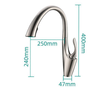 Кухонный смеситель с выдвижным распылителем | черный латунный кран 7 Kitchen Faucet with Pull Down Sprayer X7