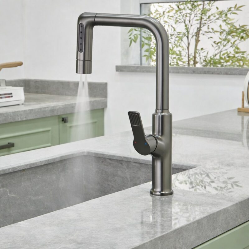 Kitchen Faucet with Pull Out Spray 5-Mode Sink Tap