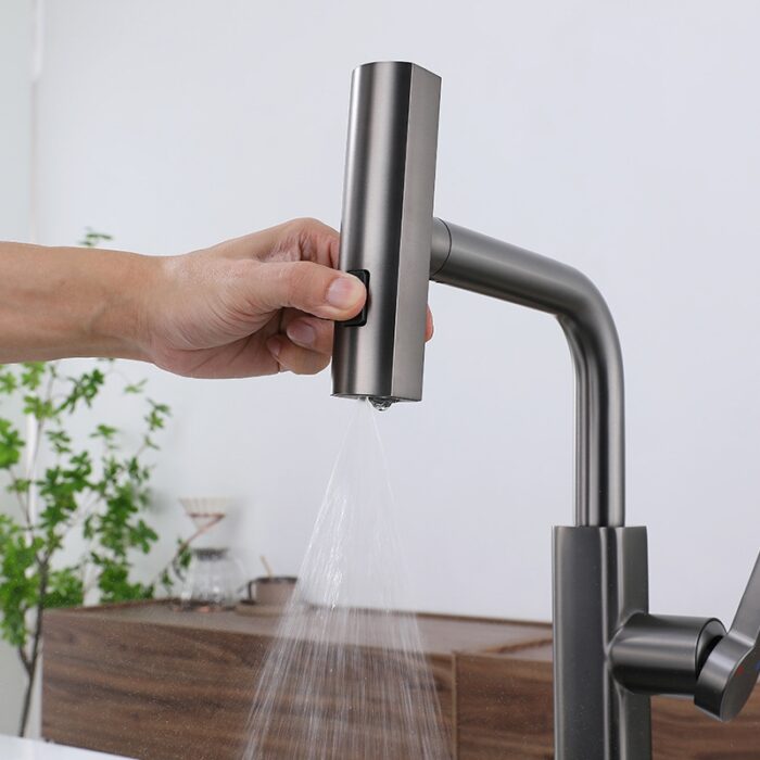 Kitchen Faucet with Pull Out Sprayer Rainfall Sink Tap