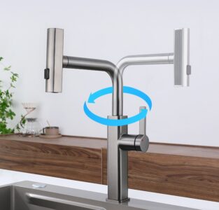 Kitchen Faucet with Pull Out Sprayer Rainfall Sink Tap X5