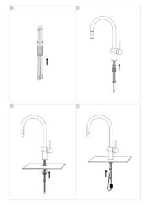 Kitchen Faucets with Pull Down Sprayer X7