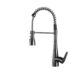 Stainless steel kitchen sink faucet with flexible pull-down sprayer and modern design|A-Torneira.