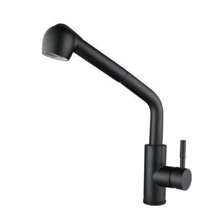 Kitchen Faucets with Pull-out Spray, Black Sink Tap