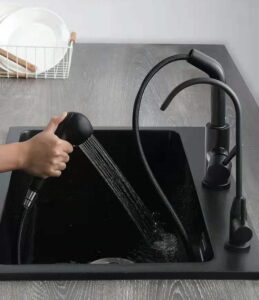 Kitchen Faucets with Pull out Spray Black Sink Tap X4