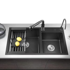 Kitchen Faucets with Pull out Spray Black Sink Tap X5