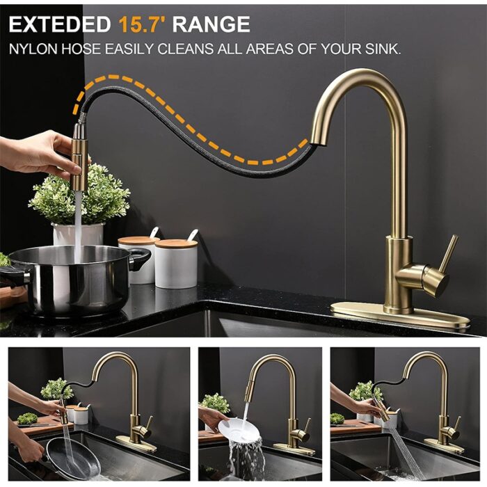 Kitchen Sink Faucets with Pull-out Spray