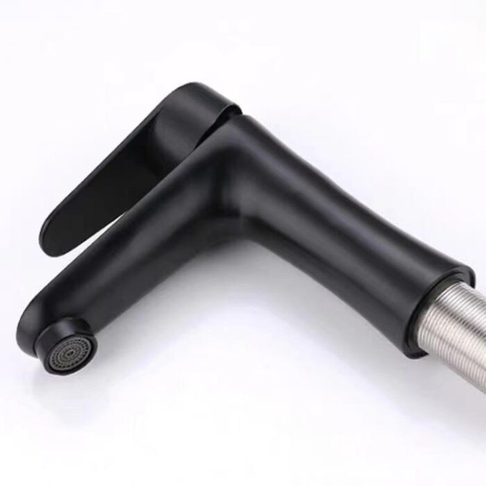 Matte Black Single Hole Bathroom Faucet Basin Tap