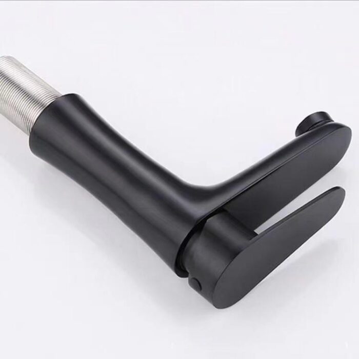 Matte Black Single Hole Bathroom Faucet Basin Tap