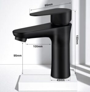Matte Black Single Hole Bathroom Faucet Basin Tap X1