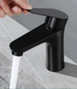 Matte Black Single Hole Bathroom Faucet Basin Tap X3