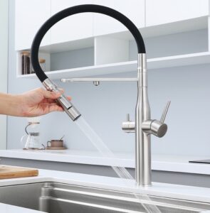 Pull Down Kitchen Faucet with Sprayer Silicone Body X1