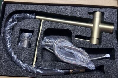 Pull Down Kitchen Sink Faucets Black Drinking Water Tap X2