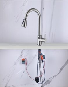 Torneira de cozinha com sensor de toque e pulverizador de pia suspenso Torneira 6 Pull-down Sink Sprayer Tap