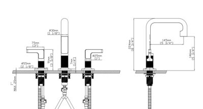 High-quality kitchen faucet design with precise measurements and installation details for modern home upgrades.