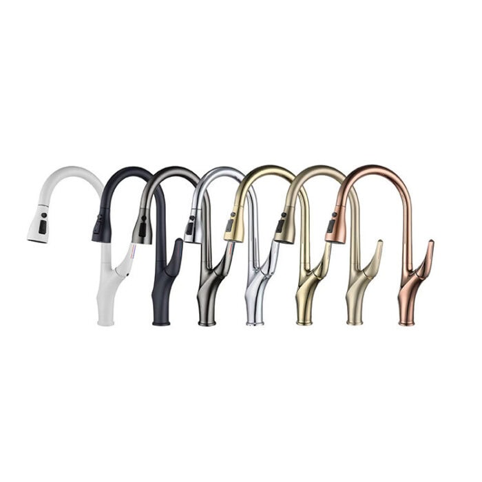 Single Handle Pull Down Kitchen Faucet with Sprayer