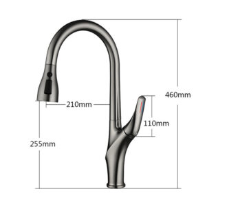 Single Handle Pull Down Kitchen Faucet with Sprayer X6