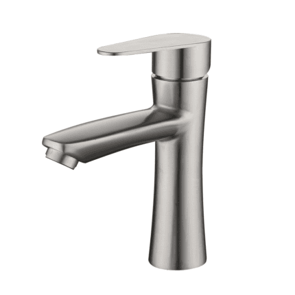 Single Hole Bathroom Faucet Brushed Nickel Sink Tap