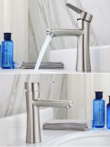 Single Hole Bathroom Faucet Brushed Nickel Sink Tap X1