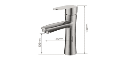 Single Hole Bathroom Faucet Brushed Nickel Sink Tap X5