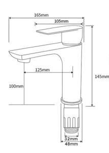 Single Hole Bathroom Faucets Hot and Cold Mixer Sink Tap X1