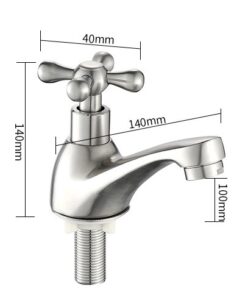 High-quality stainless steel kitchen faucet with precise dimensions and durable design for modern homes.