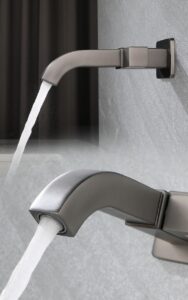 Square Knob Bathroom Basin Tap X3