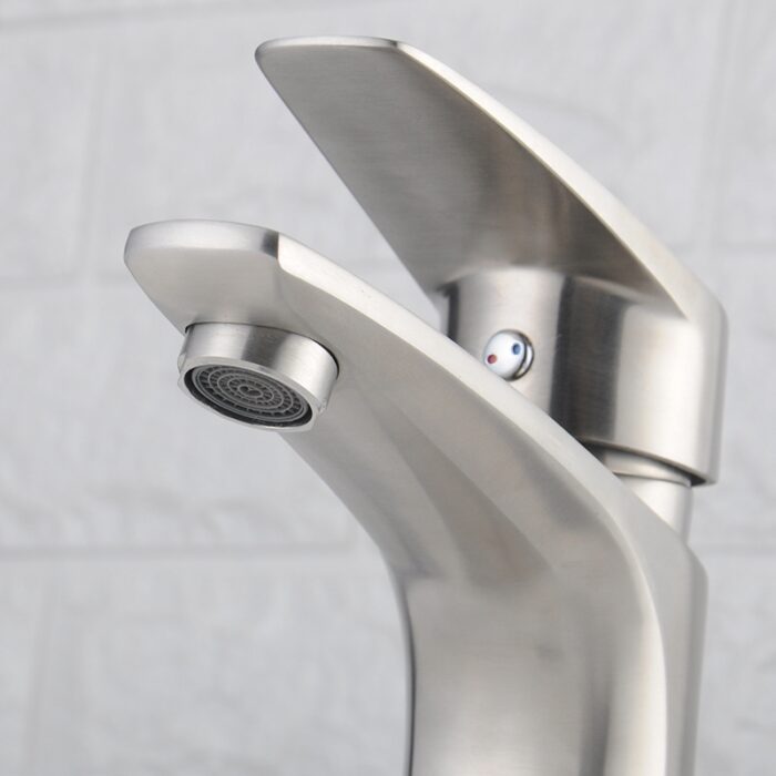 High-quality stainless steel kitchen faucet with modern design and durable construction for home or commercial use.