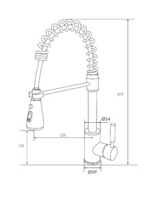 Swivel Spring Sink Tap X1