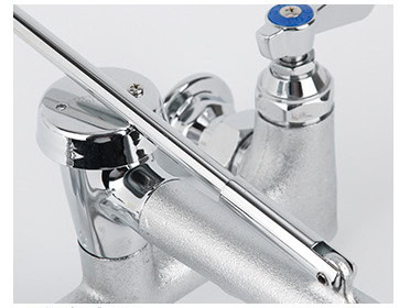 Wall Mount Mop Sink Faucet Built In Stops Rough 2 Hole X6