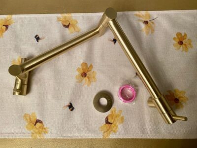 Wall Mount Pot Filler Faucet Dual Handle Folding Tap X2